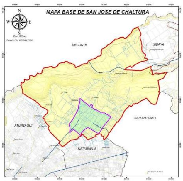 Mapa base de San José de Chaltura
